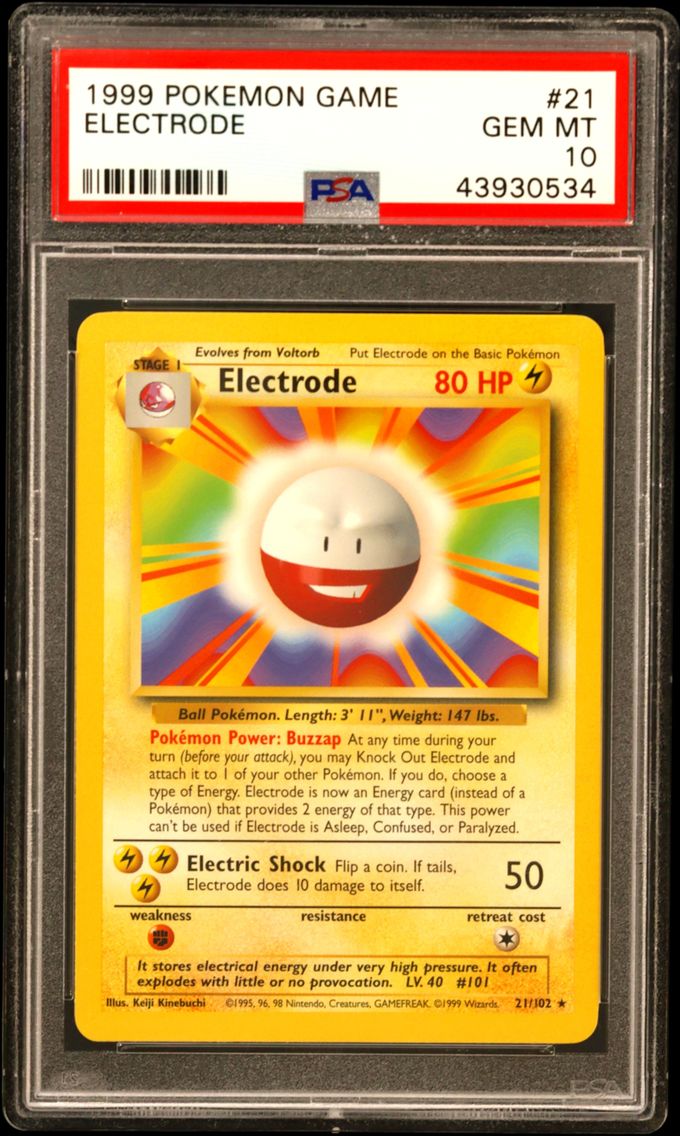 1999 #21 Electrode PSA 10 Game