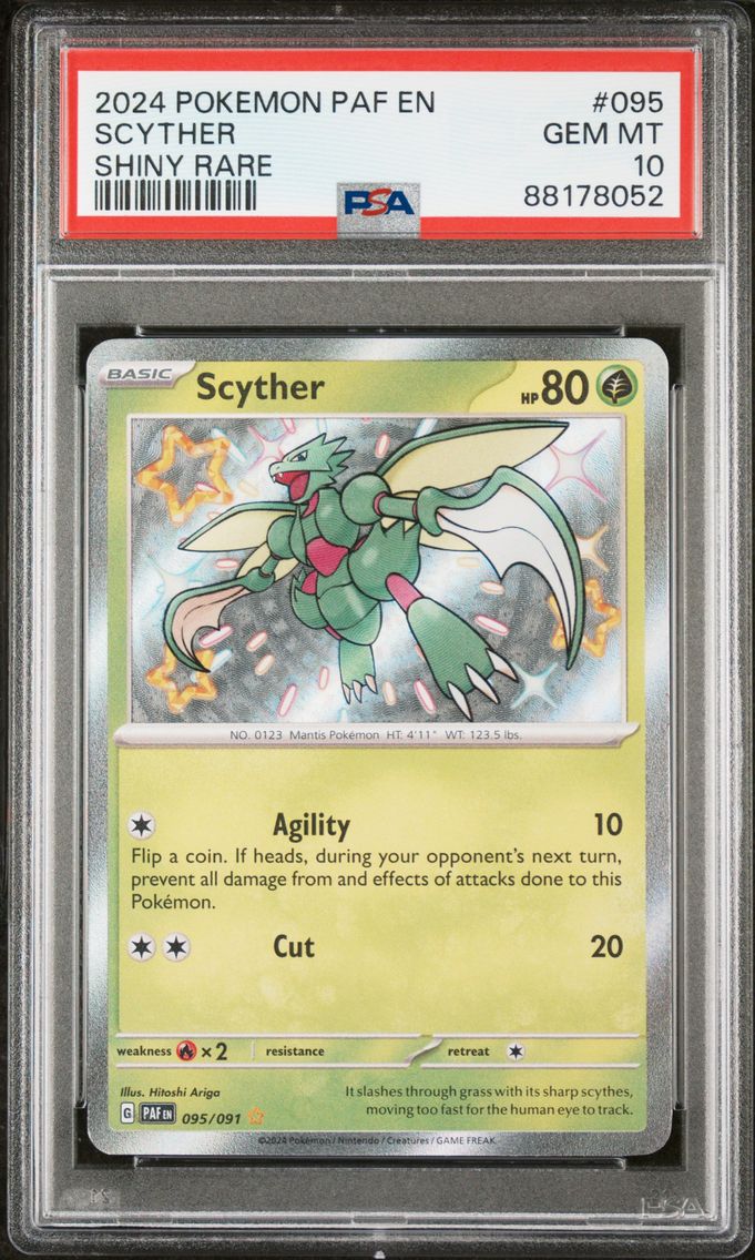 2024 #095 Scyther PSA 10 Paf EN-Paldean Fates