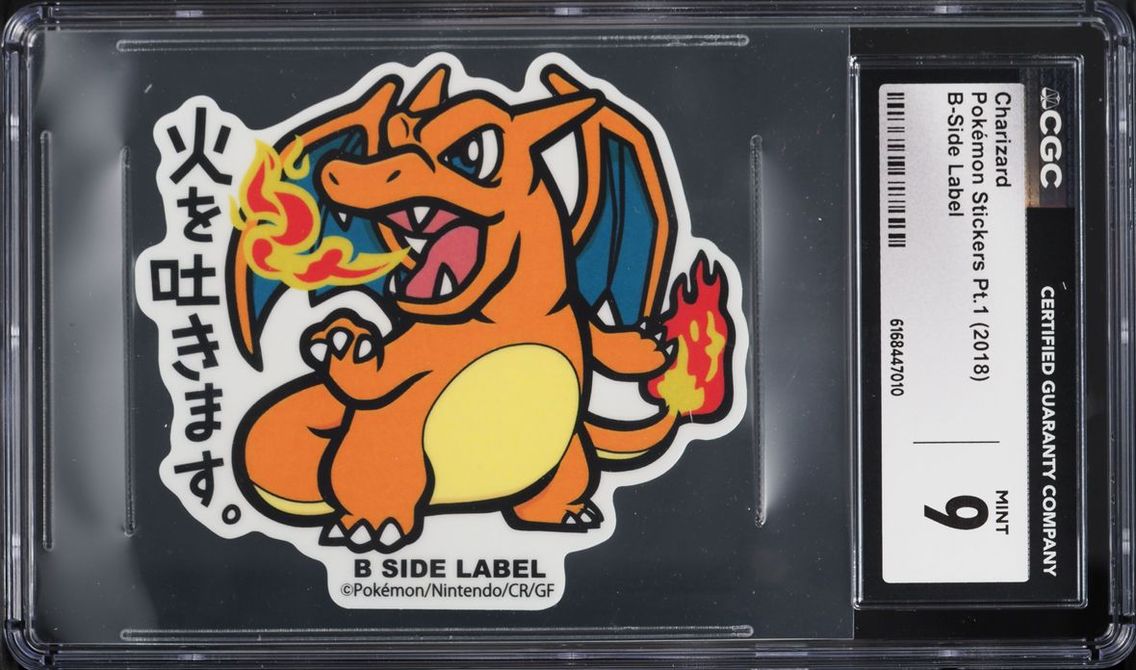 2018 Pokemon Japanese B-Side Label Stickers Part 1 Charizard CGC 9 MINT