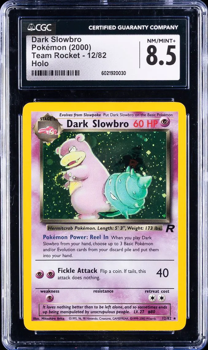 2000 #12 Dark Slowbro-Holo CGC 8.5 Rocket Pokemon