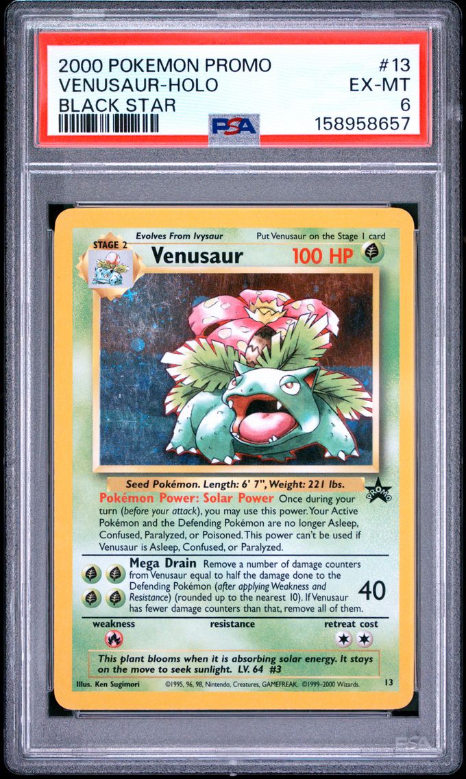 2000 #13 Venusaur-Holo PSA 6 Promo Black Star