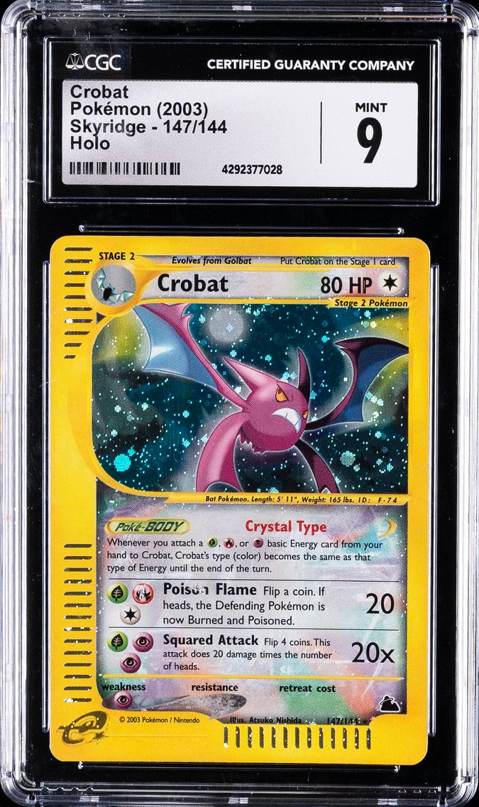 2003 #147 Crobat-Holo CGC 9 Skyridge Pokemon