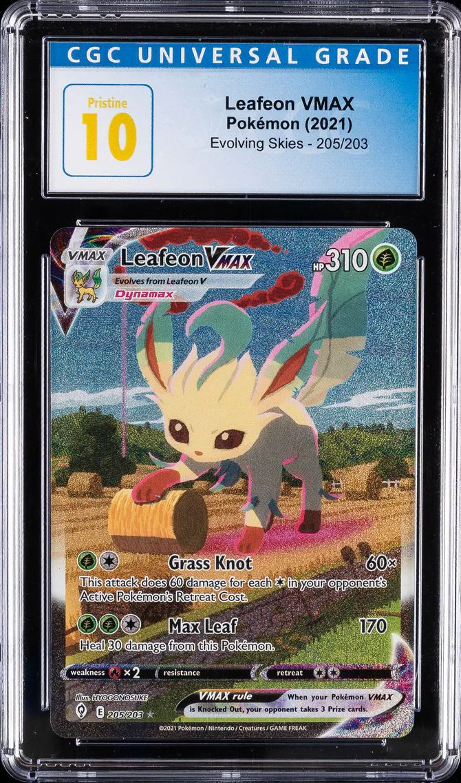 2021 #205 Leafeon VMAX CGC 10 Pristine Evolving Skies | Alternate Art
