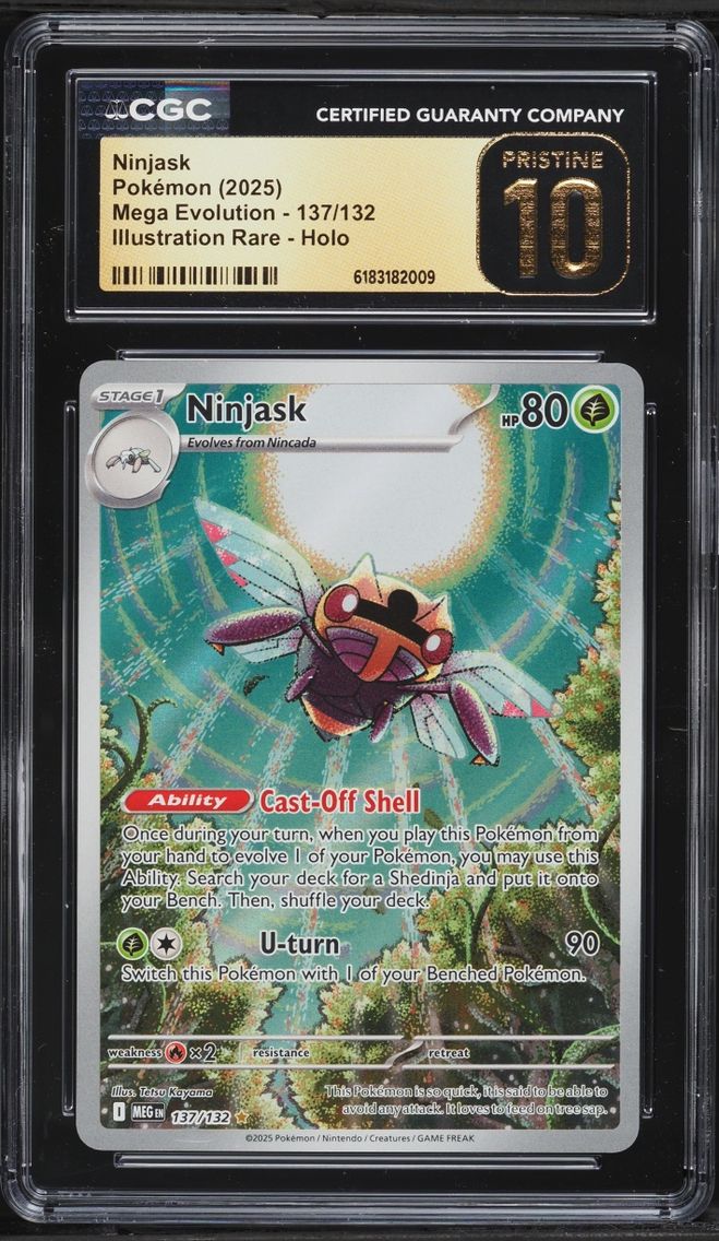 2025 #137 Ninjask CGC 10 Pokemon Mega Evolution IR