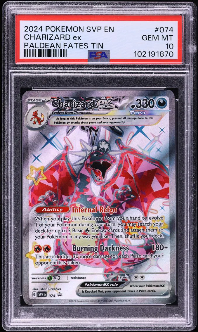 2024 #074 Charizard EX PSA 10 Svp EN-SV Black Star Promo Pokemon