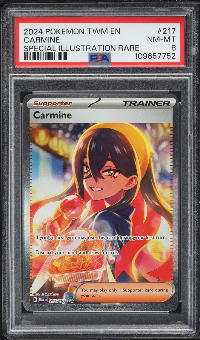 2024 #217 Carmine PSA 8 Twm EN-Twilight Masquerade Pokemon