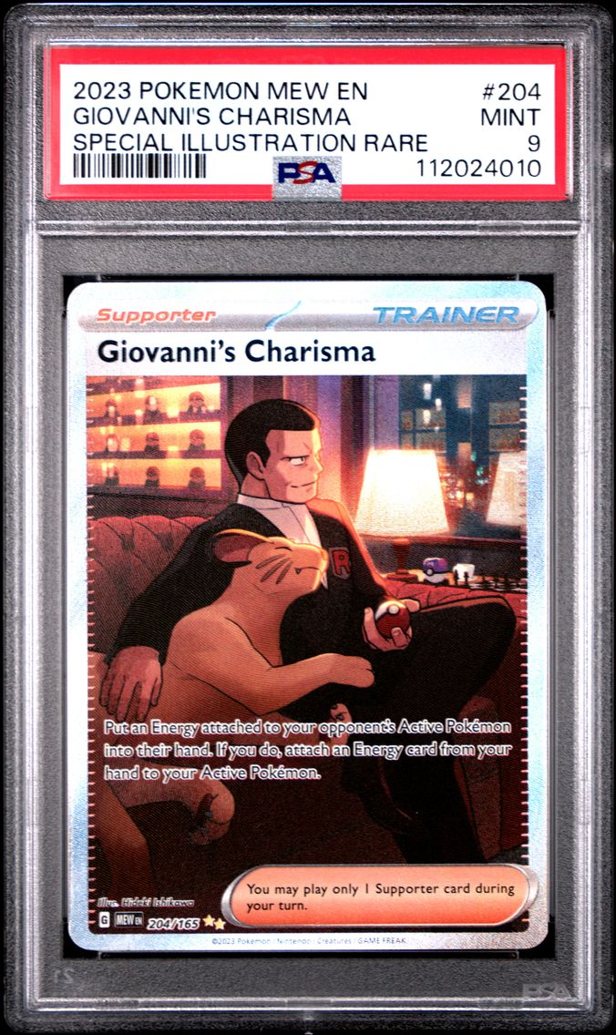 2023 #204 Giovanni's Charisma PSA 9 Mew EN-151 Pokemon