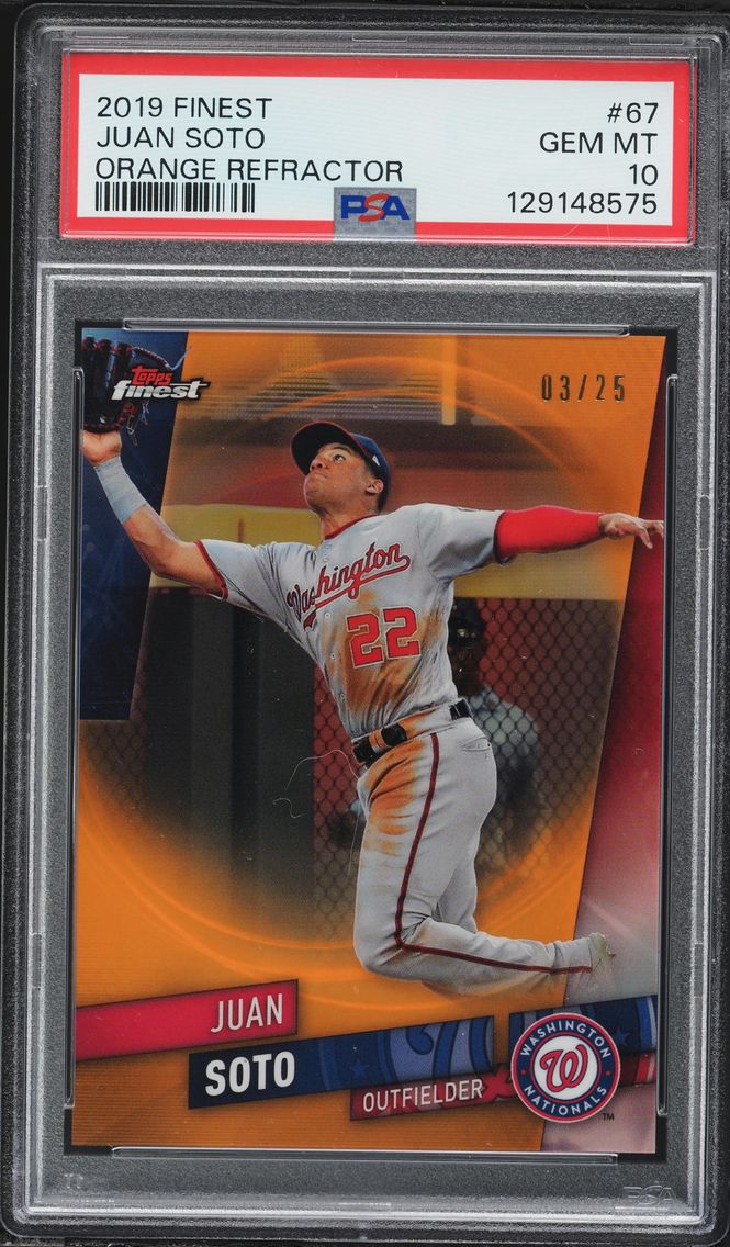 2019 #67 Juan Soto PSA 10 Finest Baseball