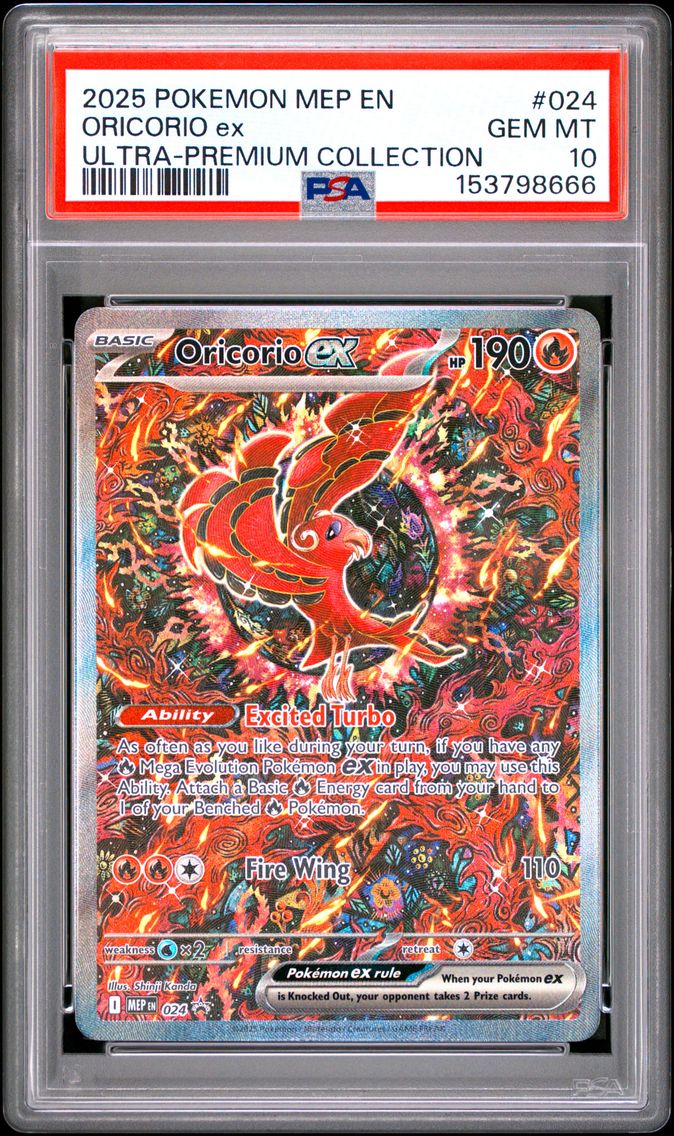 2025 #024 Oricorio EX PSA 10 Mep EN-Me Black Star Promo