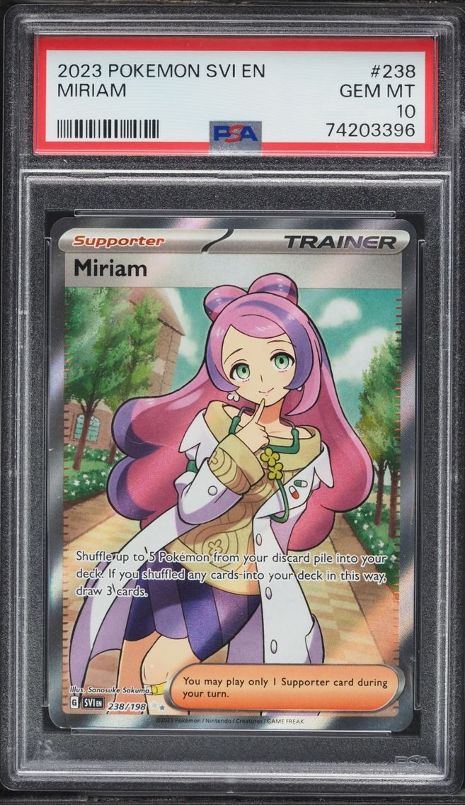 2023 Pokemon Scarlet & Violet Full Art Miriam #238 PSA 10 GEM MINT