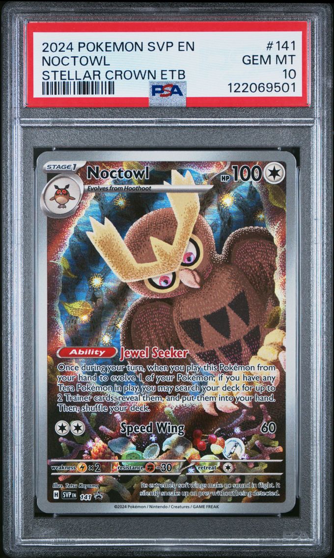 2024 #141 Noctowl PSA 10 Svp EN-SV Black Star Promo Pokemon