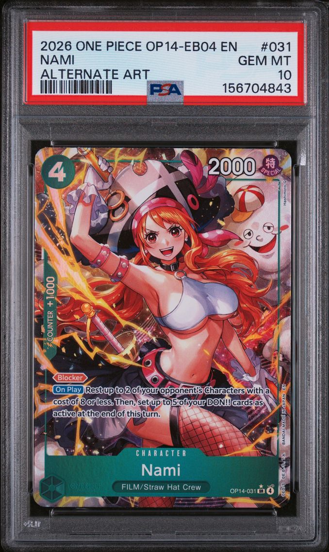 2026 #031 Nami PSA 10 One Piece OP14-EB04-the Azure Sea's Seven