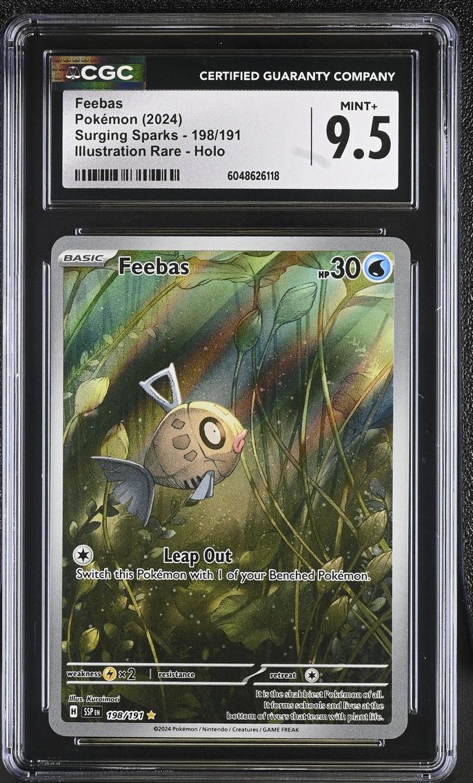 2024 #198 Feebas CGC 9.5 Surging Sparks - SSP EN - English