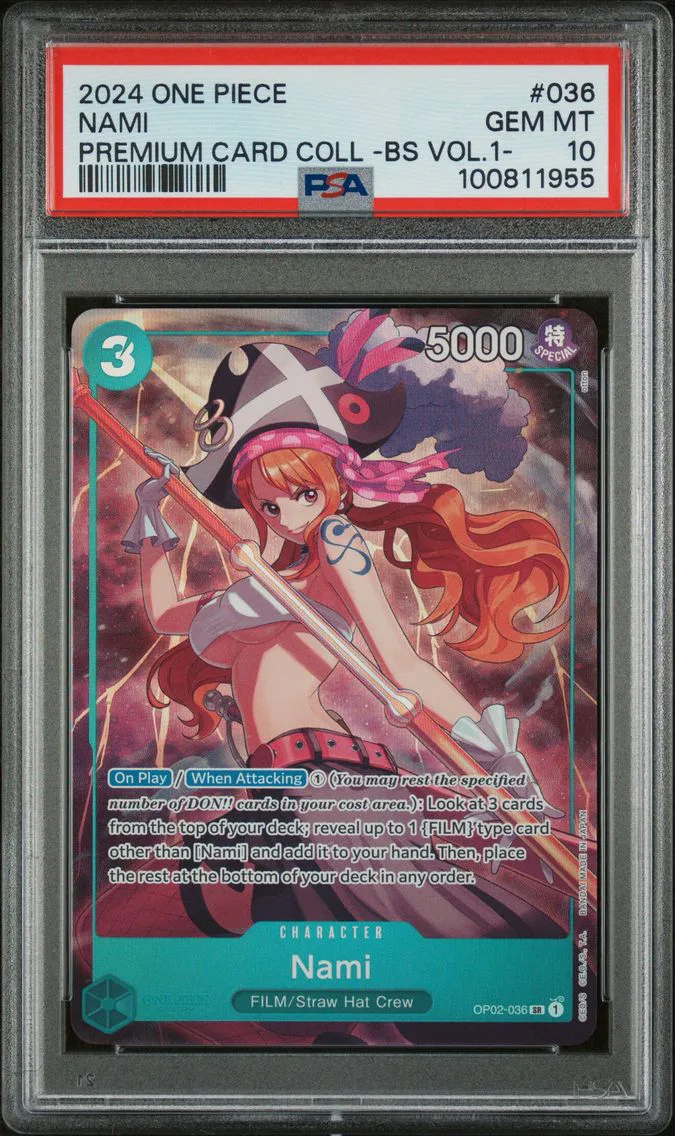 2024 #036 Nami PSA 10 One Piece Premium Card Collection -Best Selection Vol.1-