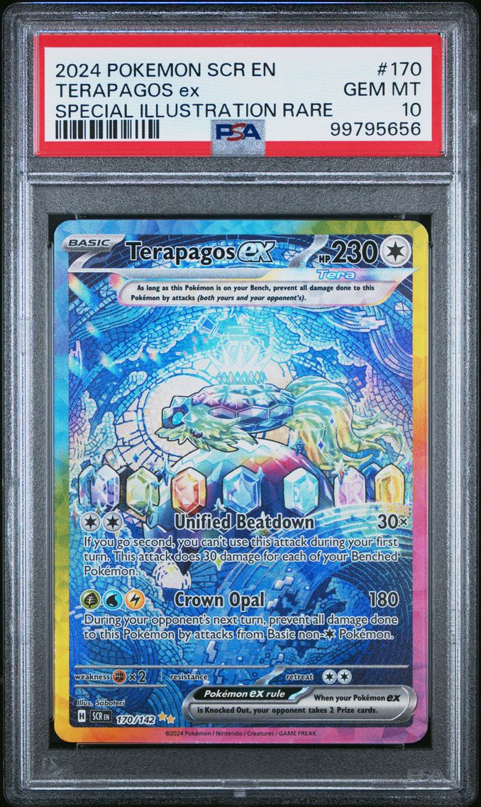 2024 #170 Terapagos EX PSA 10 Scr EN-Stellar Crown