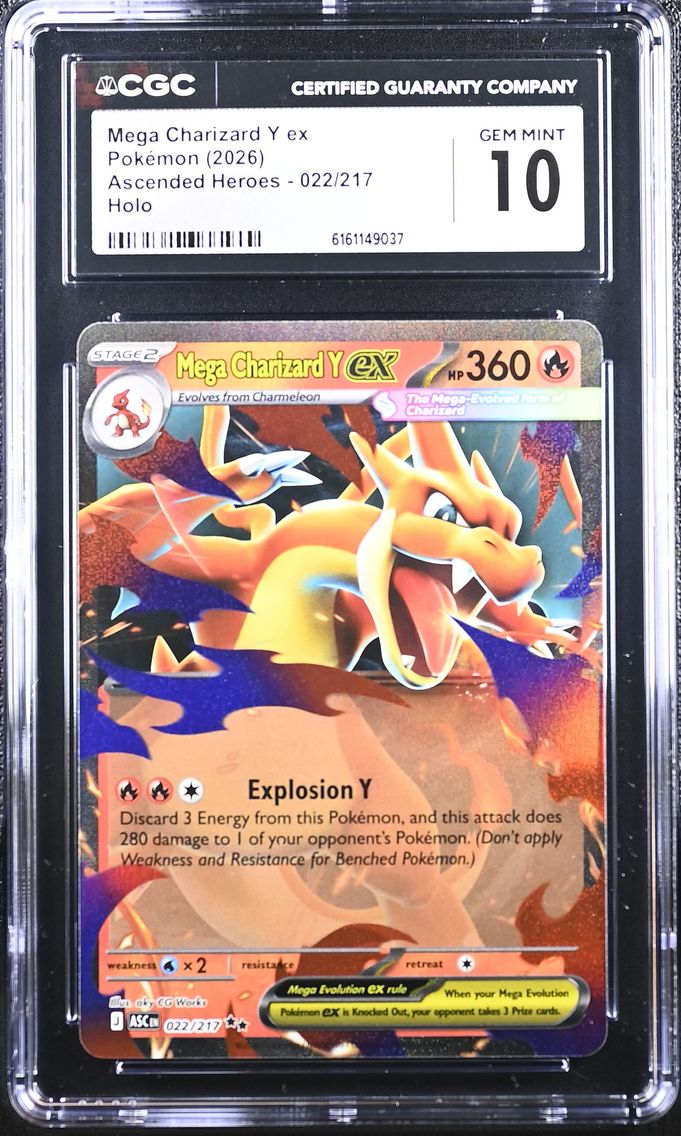 2026 #022 Mega Charizard Y ex CGC 10 Ascended Heroes - ASC EN - English