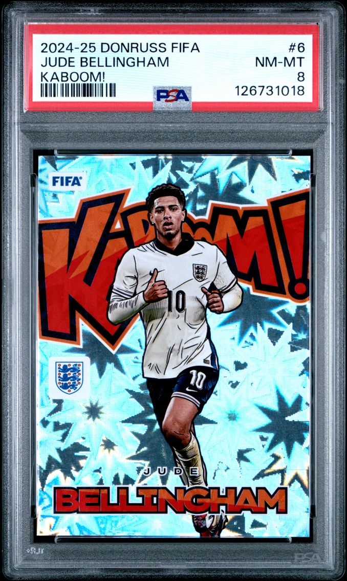 2024 #6 Jude Bellingham PSA 8 Base Panini Donruss FIFA Kaboom! Soccer