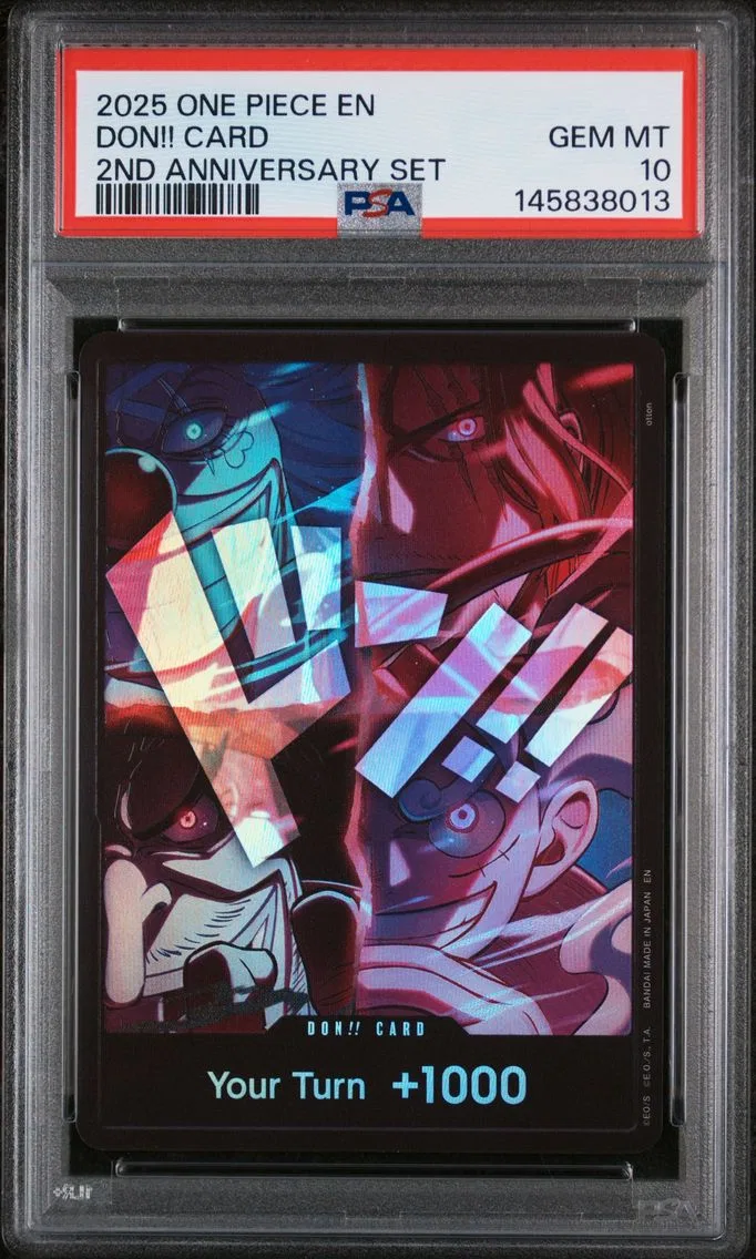 2025 #NA Don!! Card PSA 10 One Piece English Version 2nd Anniversary Set