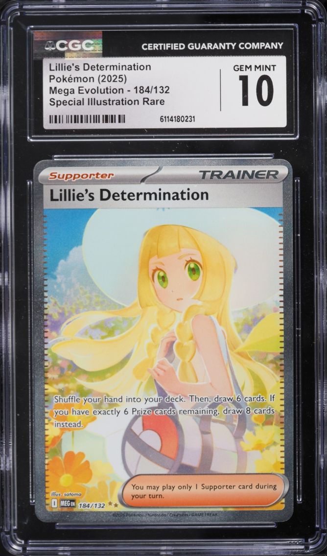 2025 Pokemon Mega Evolution SIR Lillie's Determination #184 CGC 10 GEM MINT