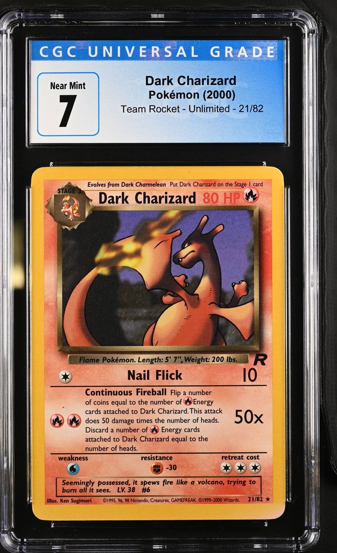 2000 #21 Dark Charizard CGC 7 Team Rocket - Unlimited - English