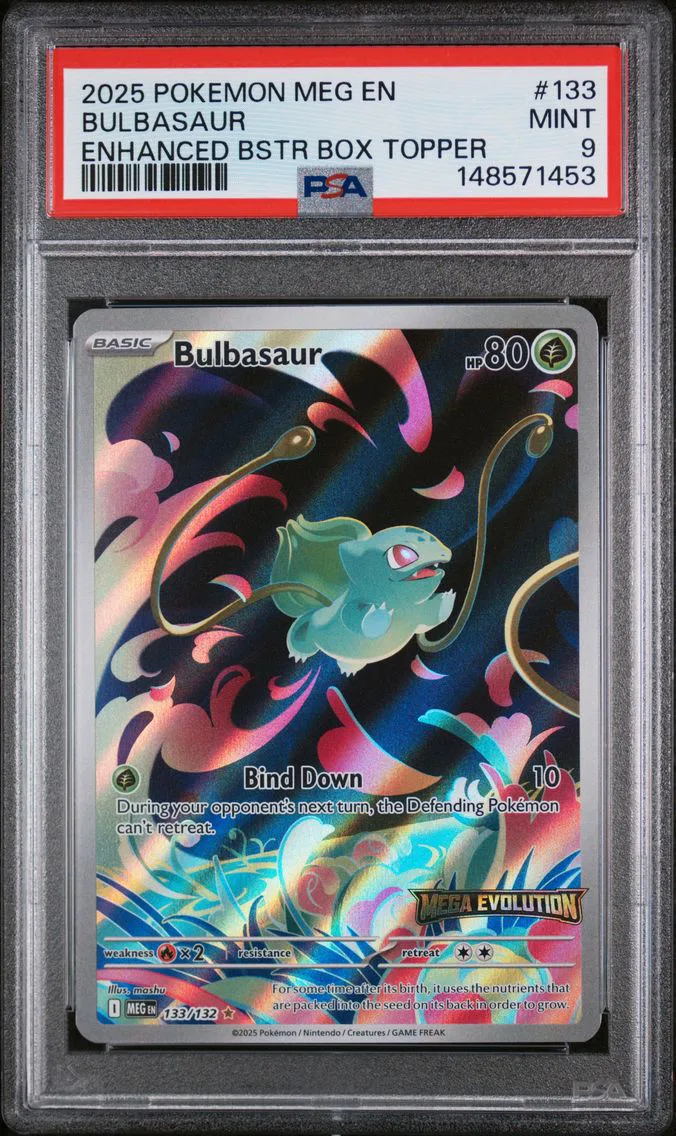2025 #133 Bulbasaur PSA 9 Meg EN-Mega Evolution