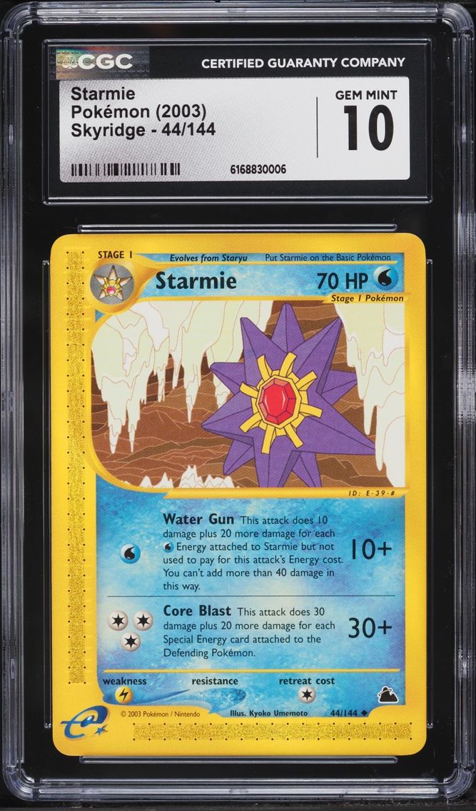 2003 Pokemon Skyridge Starmie #44 CGC 10 GEM MINT