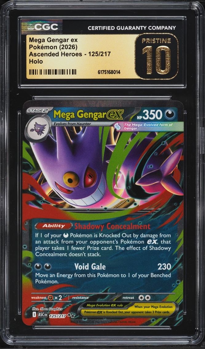 2026 Pokemon Mega Evolution Ascended Heroes Holo Mega Gengar ex #125 CGC 10 PRISTINE