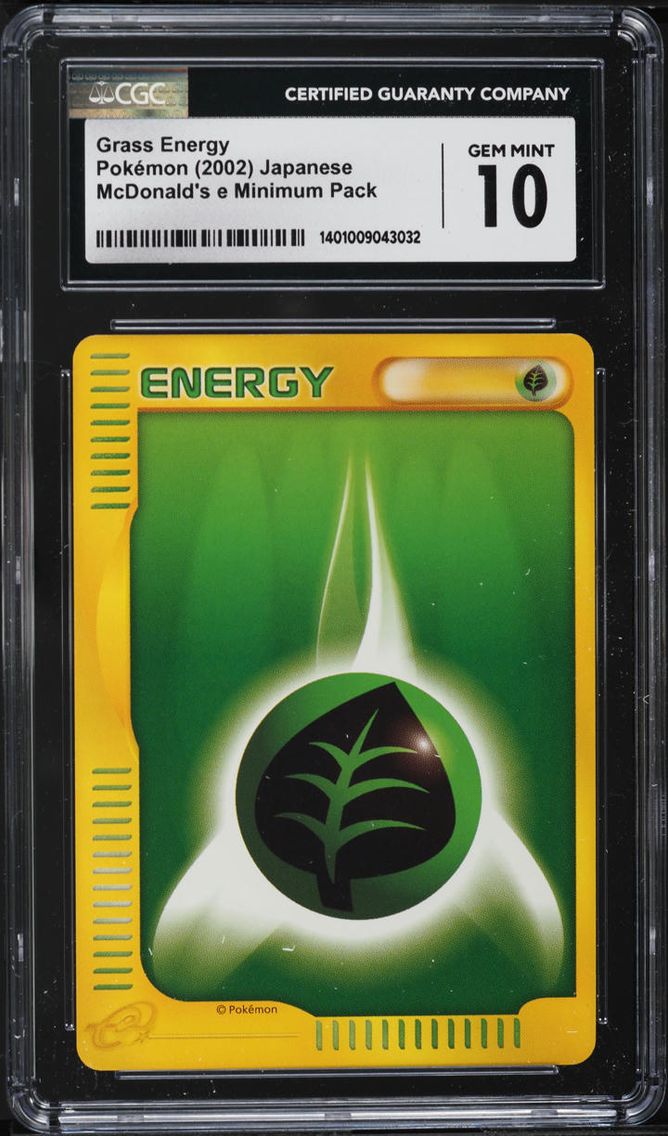 2002 Pokemon Japanese McDonald's e Minimum Pack Grass Energy CGC 10 GEM MINT