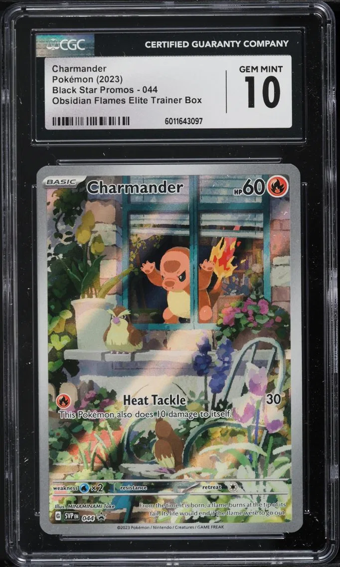 2023 #44 SV BLACK STAR PROMO OBSIDIAN FLAMES ETB CHARMANDER CGC 10 POKEMON