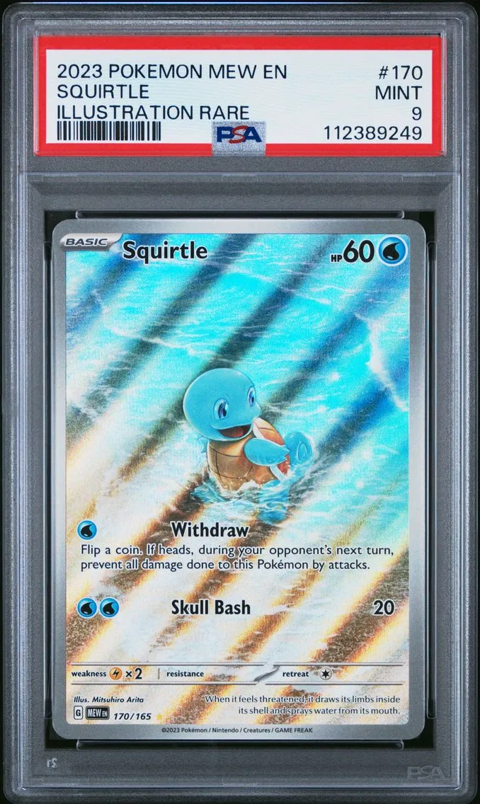 2023 #170 Squirtle PSA 9 Mew EN-151 Pokemon