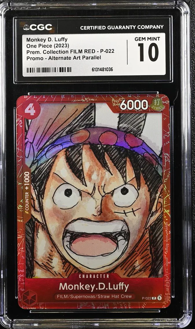 2023 #P-022 Monkey D. Luffy CGC 10 Premium Collection FILM RED (Foil) - English