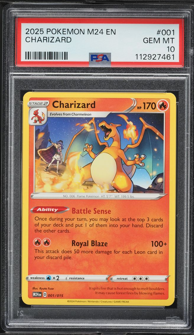2025 #001 Charizard PSA 10 M24 EN-Mcdonald's Collection Pokemon