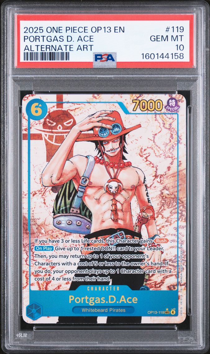 2025 #119 Portgas D. Ace PSA 10 One Piece OP13-Carrying on His Will
