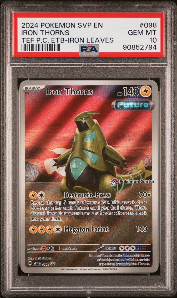 2024 #098 Iron Thorns PSA 10 Svp EN-SV Black Star Promo Pokemon