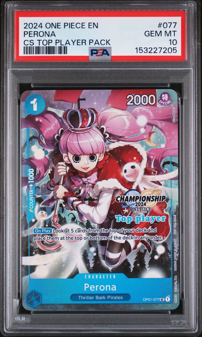 2024 #077 Perona PSA 10 One Piece Championship 2024 Top Player Pack
