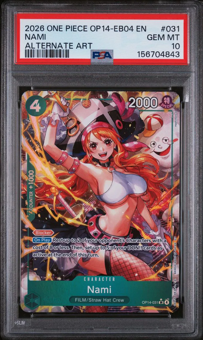 2026 #031 Nami PSA 10 One Piece OP14-EB04-the Azure Sea's Seven
