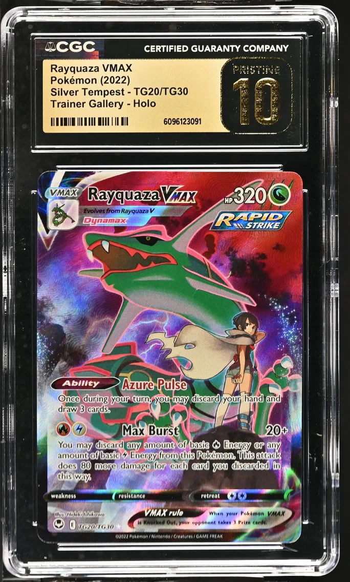 2022 #TG20/TG30 Rayquaza VMAX CGC 10 Pristine Silver Tempest - English