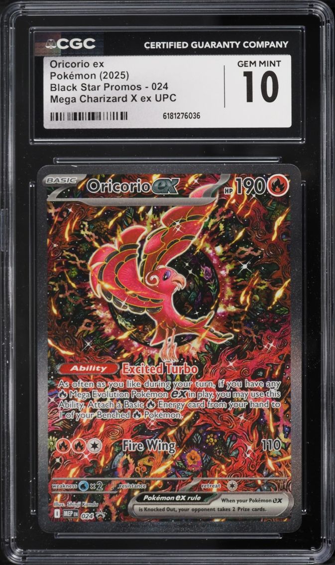 2025 Pokemon Mega Evolution Promo Ultra Premium Full Art Oricorio Ex #24 CGC 10 GEM MINT