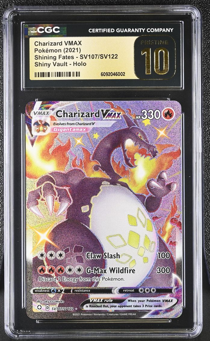 2021 #SV107/SV122 Charizard VMAX CGC 10 Pristine Shining Fates - English
