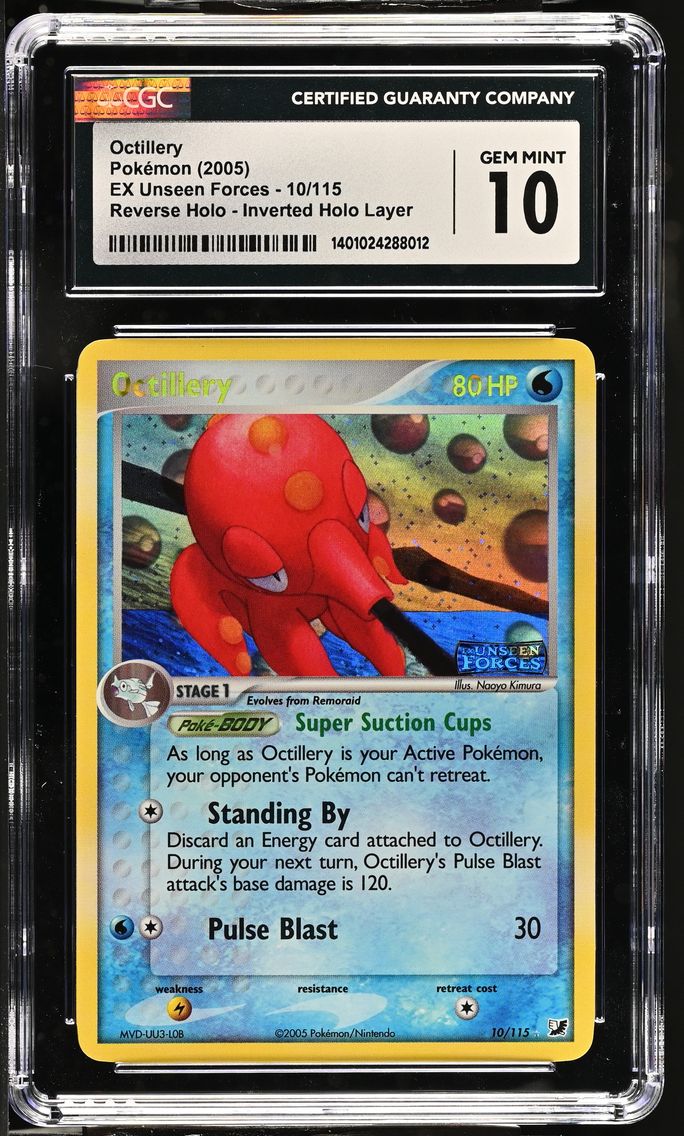 2005 #10 Octillery CGC 10 EX Unseen Forces - English Pokemon