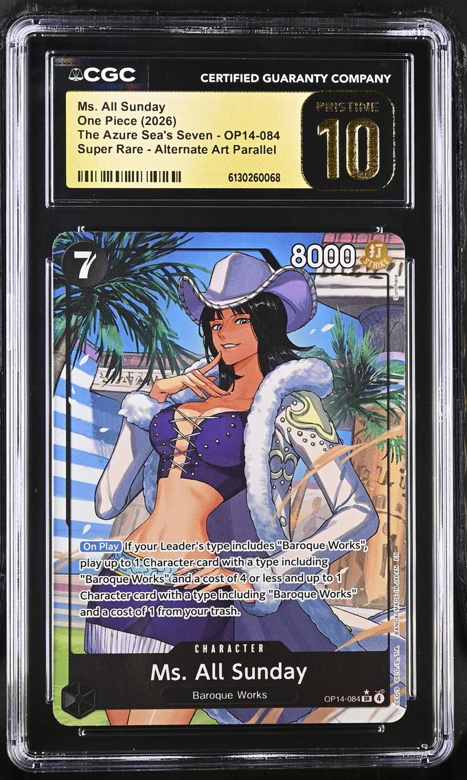 2026 #OP14-084 Ms. All Sunday CGC 10 Pristine The Azure Sea's Seven (OP14-EB04) - English