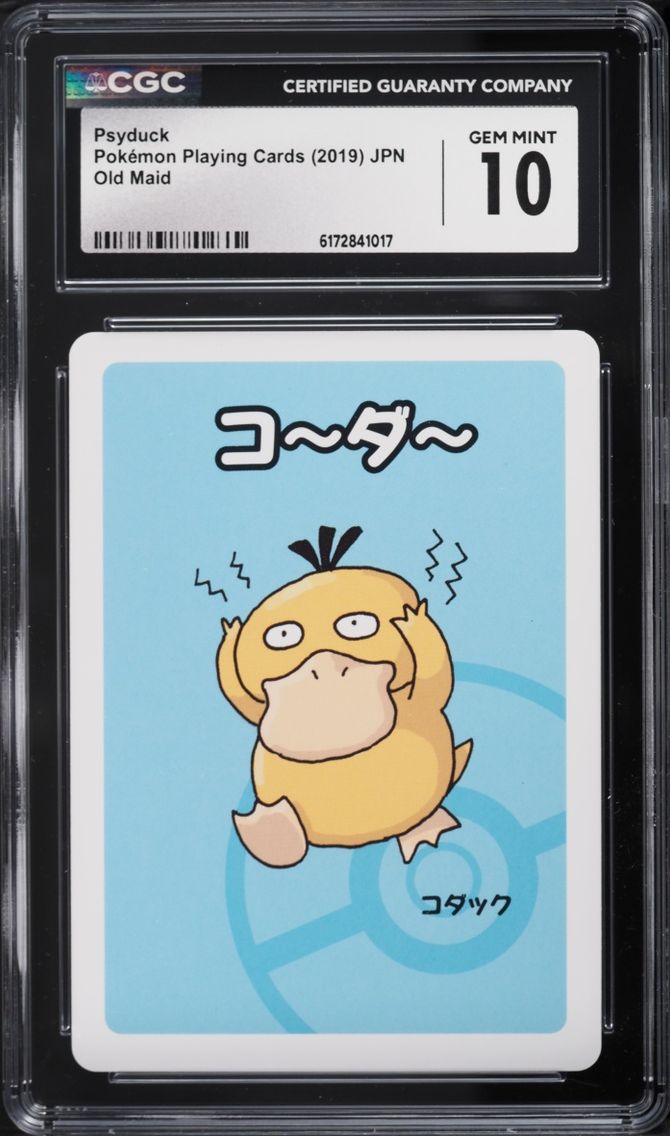 2019 Psyduck CGC 10 Pokemon Japanese Playing Cards Old Maid