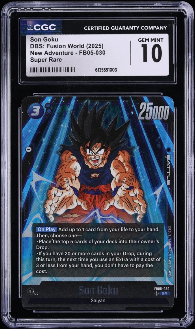 2025 #FB05-030 Dragon Ball Super Fusion World New Adventure Son Goku SR GEM MINT CGC 10
