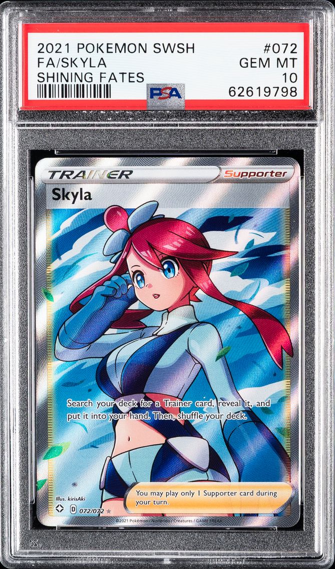 2021 #72 Full Art/Skyla PSA 10 Sword & Shield Shining Fates Pokemon