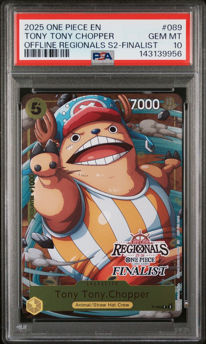 2025 #089 Tony Tony Chopper PSA 10 One Piece Offline Regionals Pack 2025 Season 2