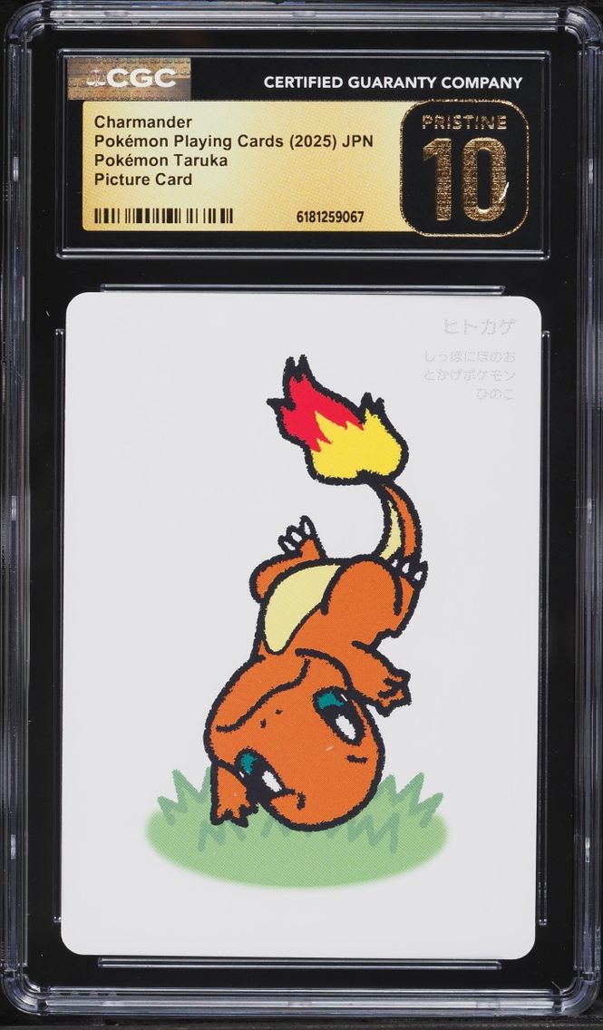 2025 Pokemon Japanese Playing Cards Taruka Picture Charmander CGC 10 PRISTINE