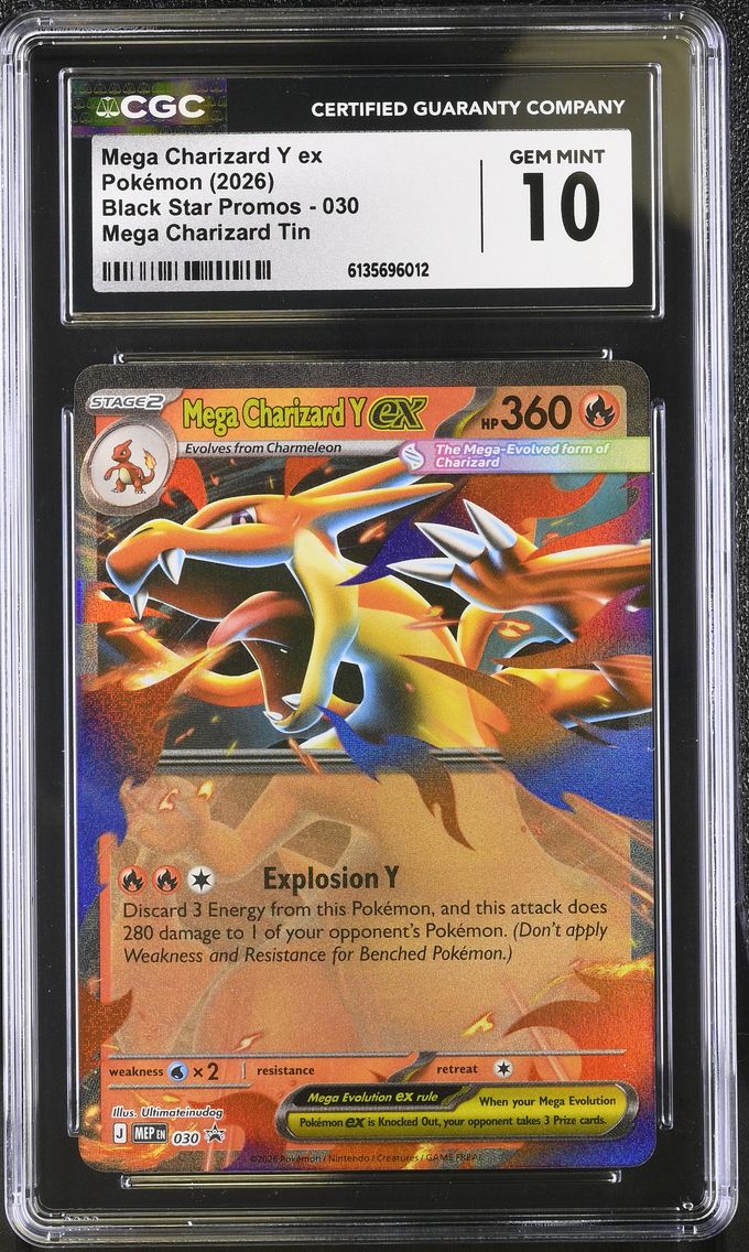 2026 #030 Mega Charizard Y ex CGC 10 Black Star Promos - Mega Evolution MEP EN - English
