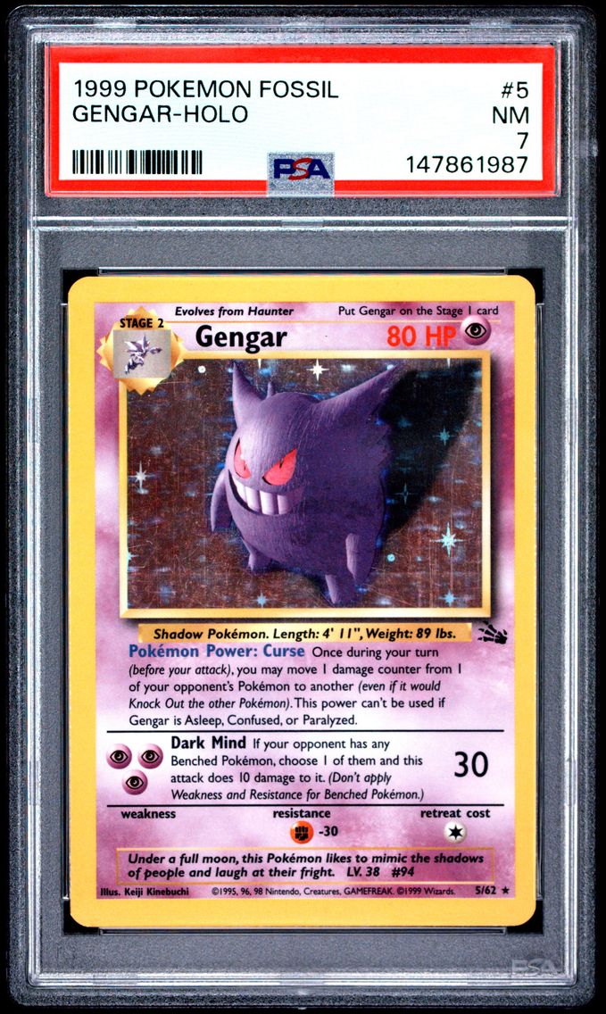 1999 #5 Gengar-Holo PSA 7 Fossil