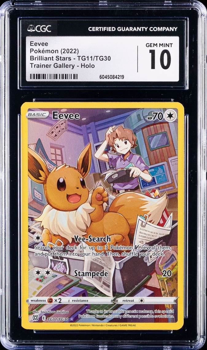 2022 #TG11 Full Art/Eevee CGC 10 Sword & Shield Brilliant Stars Pokemon
