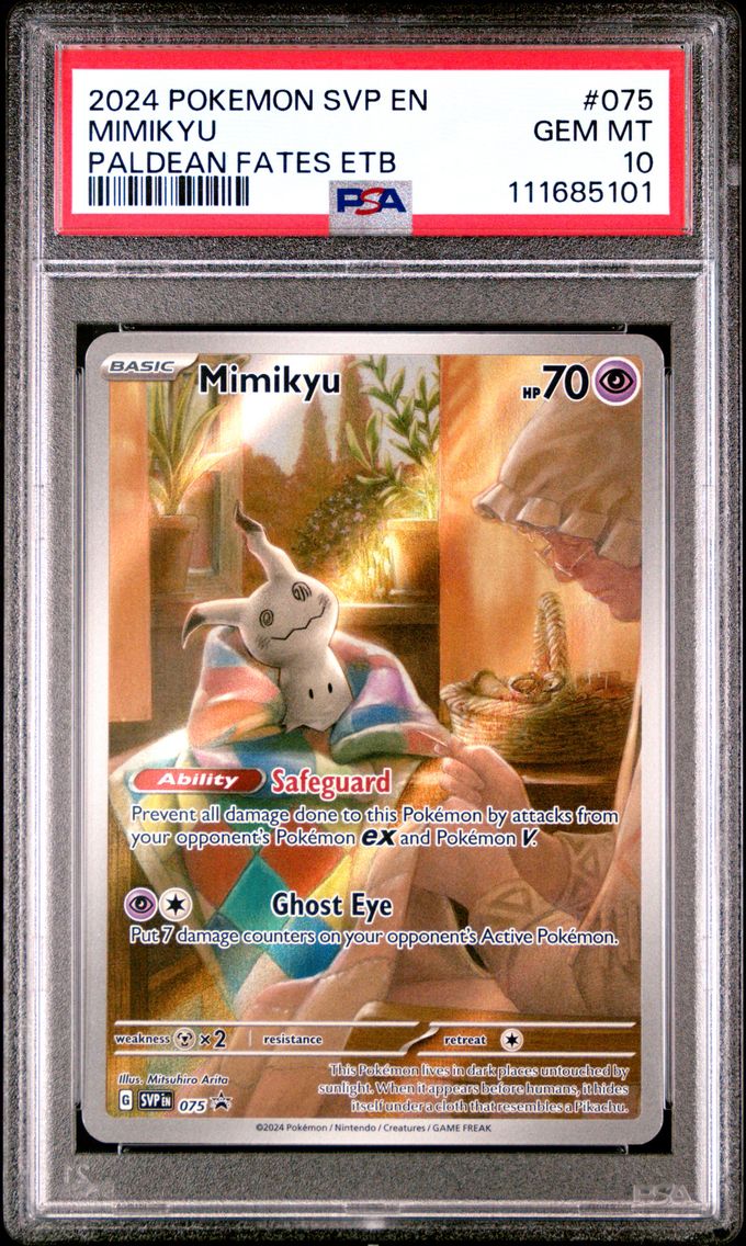 2024 #075 Mimikyu PSA 10 Svp EN-SV Black Star Promo Pokemon